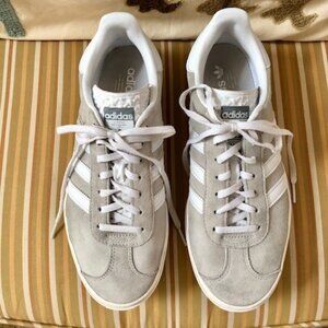 Adidas Gazelle Bold Suede Leather Grey White 9.5 Good Used Condition